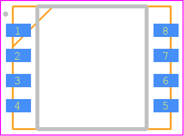 ZDSD64GLGEAG - ZETTA PCB footprint - Small Outline No-lead - Small Outline No-lead - LGA8
