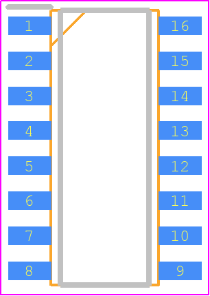 SM5166P - China Asic PCB footprint - Small Outline Packages - Small Outline Packages - SOP16