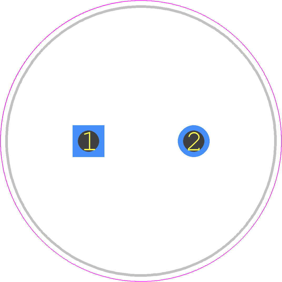 LGG2D122MELA45 - Nichicon PCB footprint - Capacitor, Polarized Radial Diameter - Capacitor, Polarized Radial Diameter - 25*45