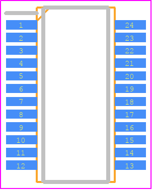 icn2037 - Chipone Tech PCB footprint - Small Outline Packages - Small Outline Packages - SSOP24