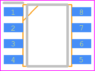 MCQ15N10YA-TP - MCC PCB footprint - Small Outline Packages - Small Outline Packages - SOP-8(H=1.75mm)