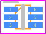 UMD9NHE3-TP - MCC PCB footprint - SOT23 (6-Pin) - SOT23 (6-Pin) - UMD9NHE3-TP