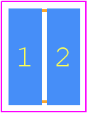 PE0612FKF070R1L - YAGEO PCB footprint - Resistor Chip - Resistor Chip - PE0612FKF070R1L-