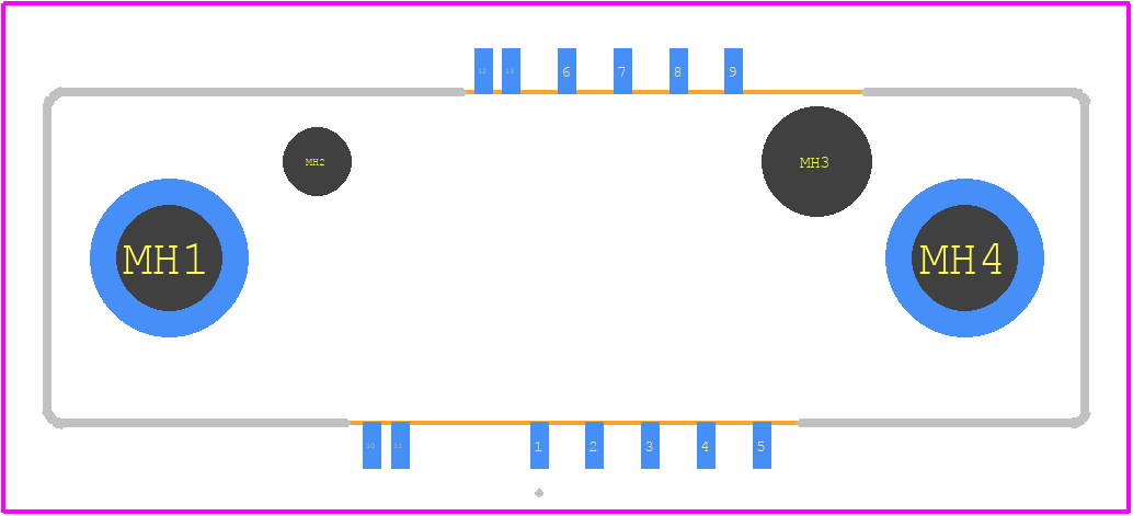 GMMD-VR4T-2SUR0 - Glenair PCB footprint - Other - Other - GMMD-VR4T-2SUR0-1