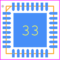 STM8L152K6U6 - STMicroelectronics PCB footprint - Quad Flat No-Lead - Quad Flat No-Lead - ST UFQFPN32 (5x5mm)