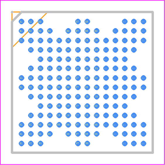 STDP4028-AB - Kinetic Technologies PCB footprint - BGA - BGA - 164 LFBGA (12 x 12 mm)