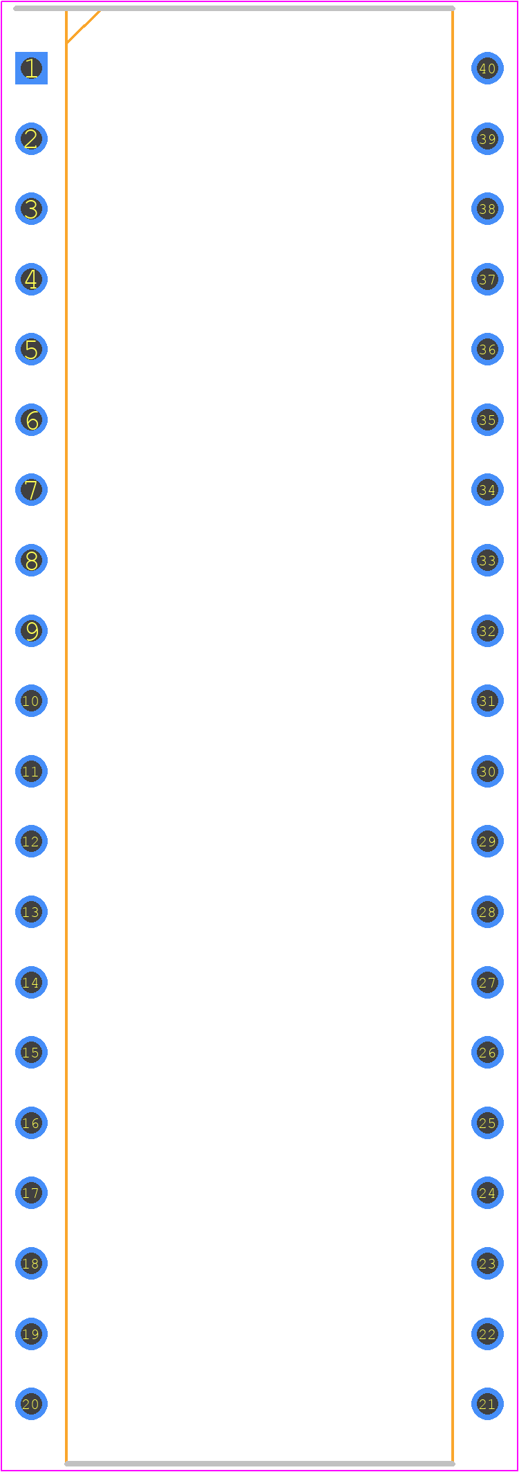 W78E054DDG - Nuvoton PCB footprint - Dual-In-Line Packages - Dual-In-Line Packages - 40-Pin DIP