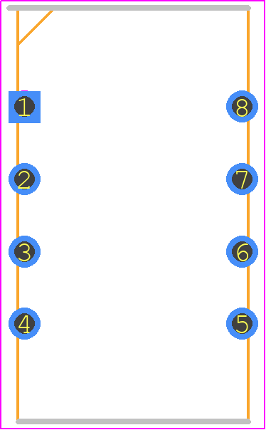 CHT-555-CDIL8-T - Cissoid PCB footprint - Ceramic Dual-In-Line Packages - Ceramic Dual-In-Line Packages - Ceramic DIL8