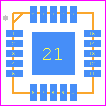 A7105 - AMIC Technology PCB footprint - Quad Flat No-Lead - Quad Flat No-Lead - A7105