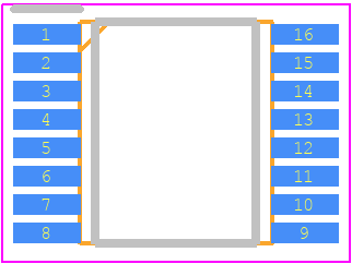 NJM2591V-TE1 - Nisshinbo PCB footprint - Small Outline Packages - Small Outline Packages - SSOP-16