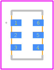 DSC1123BI3-050.0000 - Microchip PCB footprint - Other - Other - 6-Lead CDFN 5.0 mm x 3.2 mm Package