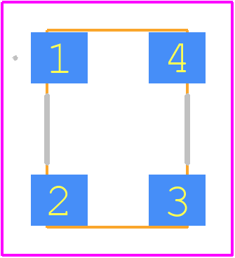 XOSM573B25MHZ - Vishay PCB footprint - Other - Other - 5mm x 7mm x 1.9mm