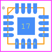 AD8305ACP-R2 - Analog Devices PCB footprint - Quad Flat No-Lead - Quad Flat No-Lead - (CP-16-21)