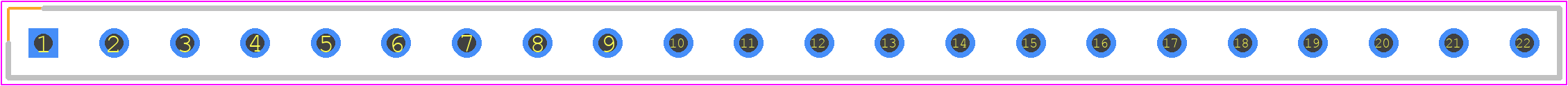 BBS-122-T-C - SAMTEC PCB footprint - Header, Vertical - Header, Vertical - BBS-122-T-C