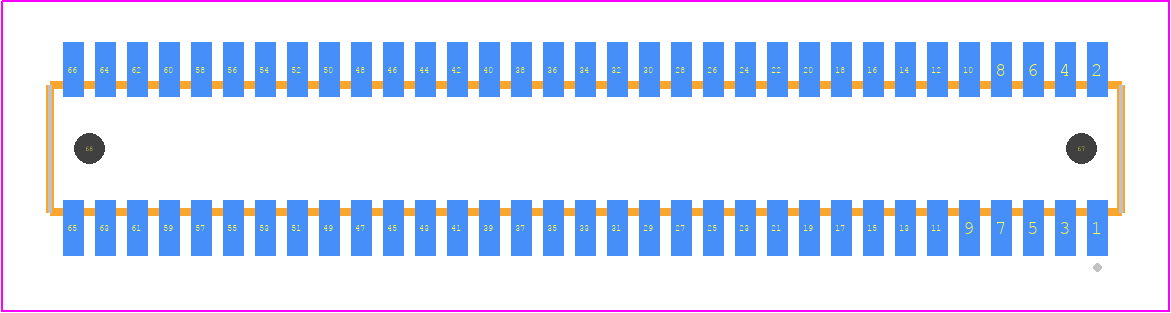 CLE-133-01-G-DV-A - SAMTEC PCB footprint - Other - Other - CLE-133-01-X-DV-A