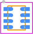 MP2162AGQHT-P - Monolithic Power Systems (MPS) PCB footprint - Small Outline No-lead - Small Outline No-lead - TQFN-8 (2.0mmx1.5mmx0.75mm)