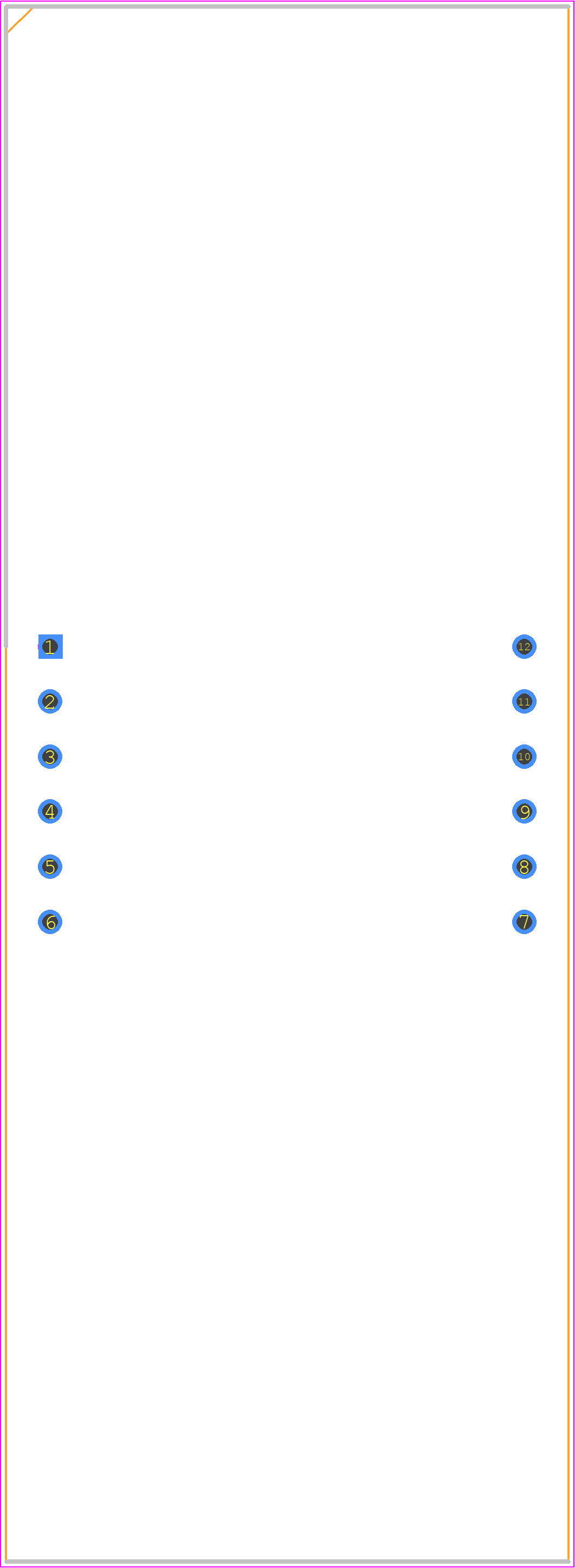 KW4-804CGB - Luckylight PCB footprint - Dual-In-Line Sockets - Dual-In-Line Sockets - DIP-12