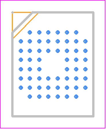 MT28EW256ABA1HPN-0SIT - Micron PCB footprint - BGA - BGA - 56-Ball VFBGA – 7mm x 9mm (Package Code: PN)_2022