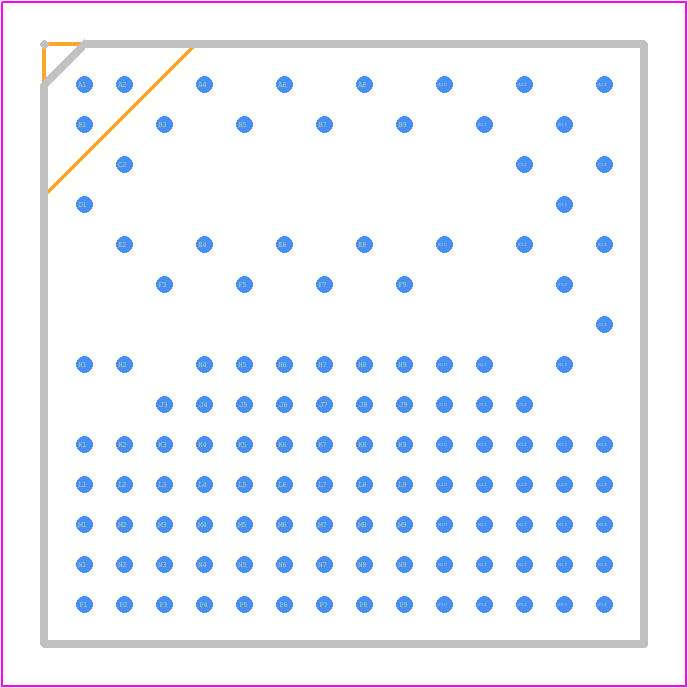 AD45335KBCZ - Analog Devices PCB footprint - BGA - BGA - 124-Lead Chip Scale Package Ball Grid Array [CSP_BGA]-
