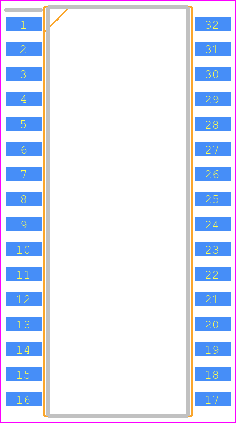 CY14E256LA-SZ25XIT - Infineon PCB footprint - Small Outline Packages - Small Outline Packages - 32-pin SOIC (300 Mil) Package Outline, 51-85127