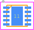 NCP45732IMN24TWG - onsemi PCB footprint - Small Outline No-lead - Small Outline No-lead - DFN10 2x2, 0.4P CASE 506FB ISSUE O