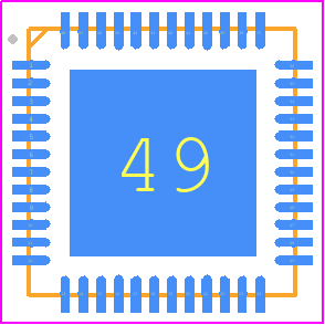 9DBL0841BKILFT - Renesas Electronics PCB footprint - Quad Flat No-Lead - Quad Flat No-Lead - NDG48-ren1