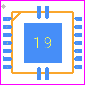 IN100-Q1-R-YC1I - InPlay PCB footprint - Quad Flat No-Lead - Quad Flat No-Lead - QFN19