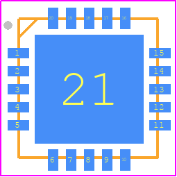 AS1138 - Kinetic Technologies PCB footprint - Quad Flat No-Lead - Quad Flat No-Lead - AS1138