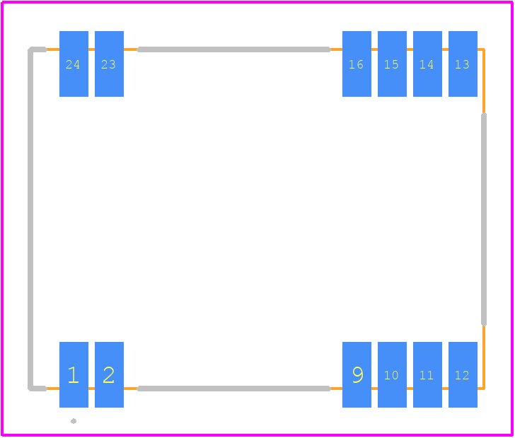 MGN1D050603MC-R7 - Murata Electronics PCB footprint - Other - Other - 24-SMD Module, 12 Leads
