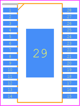 LTC3649EFE#PBF - Analog Devices PCB footprint - Small Outline Packages - Small Outline Packages - 28-Lead Plastic TSSOP (4.4mm)-