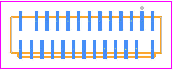 TF38-22S-0.5SV(830) - Hirose PCB footprint - Other - Other - TF38-22S-0.5SV(830)-3