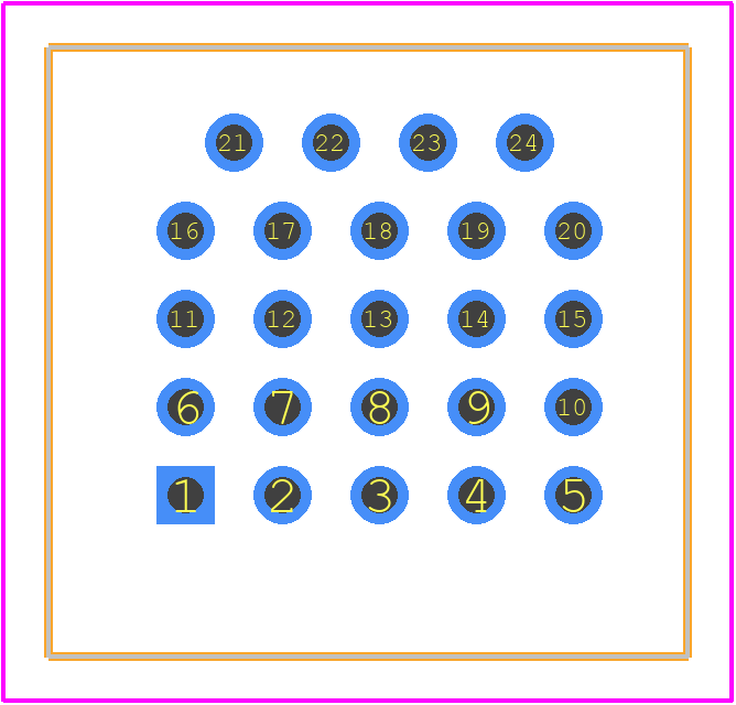 DF62-24P-2.2DSA - Hirose PCB footprint - Other - Other - DF62-24P-2.2DSA-2