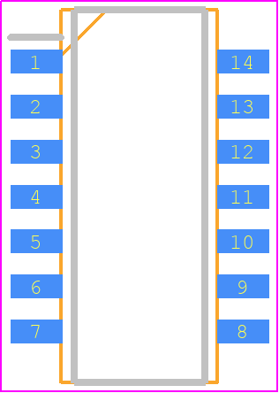 TA7900F - Toshiba PCB footprint - Small Outline Packages - Small Outline Packages - SOP14-P-225-1.27