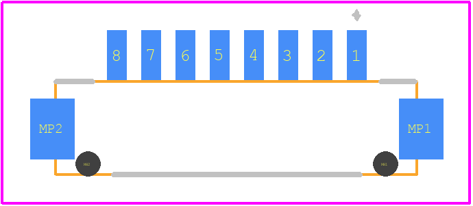 DF13-8P-1.25V(76) - Hirose PCB footprint - Other - Other - DF13-8P-1.25V(76)-3