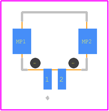 DF13-2P-1.25H(75) - Hirose PCB footprint - Other - Other - DF13-2P-1.25H(75)-2