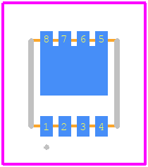 DMP1011LFV-13 - Diodes Incorporated PCB footprint - Other - Other - PowerDI3333-8  (Type  UX)