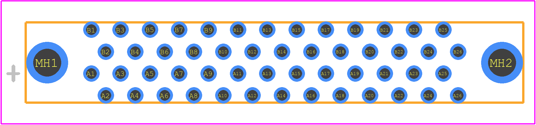 FX2C-52P-1.27DSAL(71) - Hirose PCB footprint - Other - Other - FX2C-52P-1.27DSAL(71)