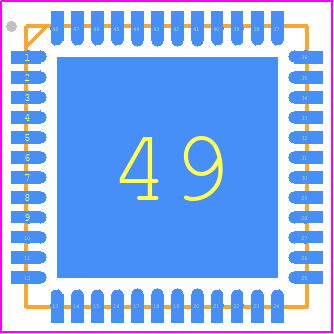 R7FA4M1AB3CNE#BA0 - Renesas Electronics PCB footprint - Quad Flat No-Lead - Quad Flat No-Lead - R7FA4M1AB3CNE#BA0