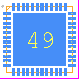 MAX9290GTM/V+ - Analog Devices PCB footprint - Quad Flat No-Lead - Quad Flat No-Lead - T4877+4