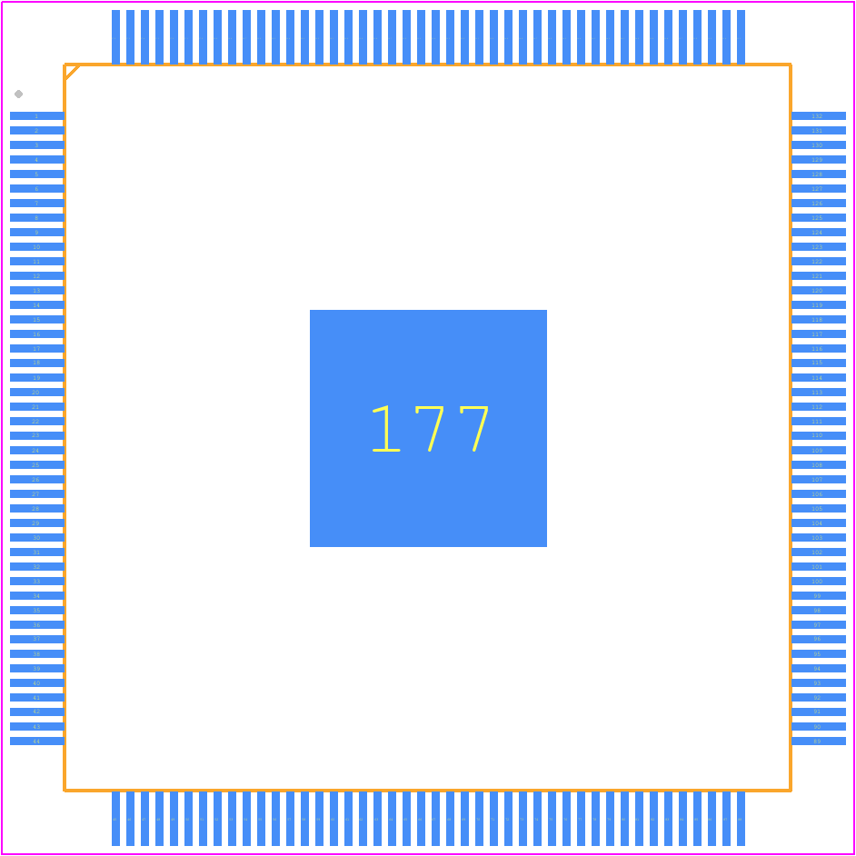 CH7038A-TF - Chrontel PCB footprint - Quad Flat Packages - Quad Flat Packages - 176 pin LQFP package (20 x 20 mm)