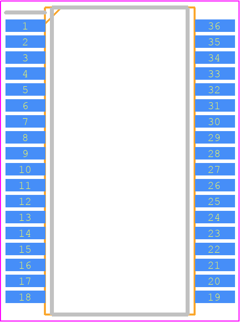 TPS23851DCE - Texas Instruments PCB footprint - Small Outline Packages - Small Outline Packages - DCE (R-PDSO-G36)