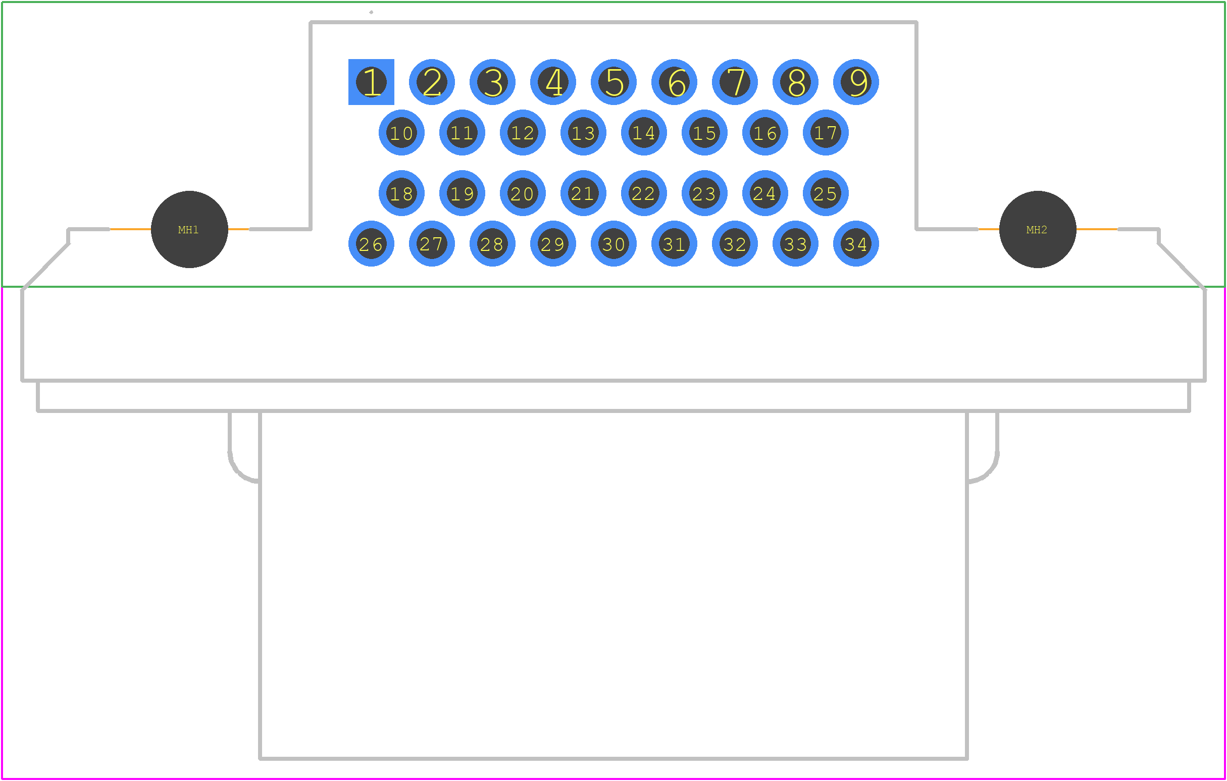 2384723-3 - TE Connectivity PCB footprint - Other - Other - 2384723-3-4