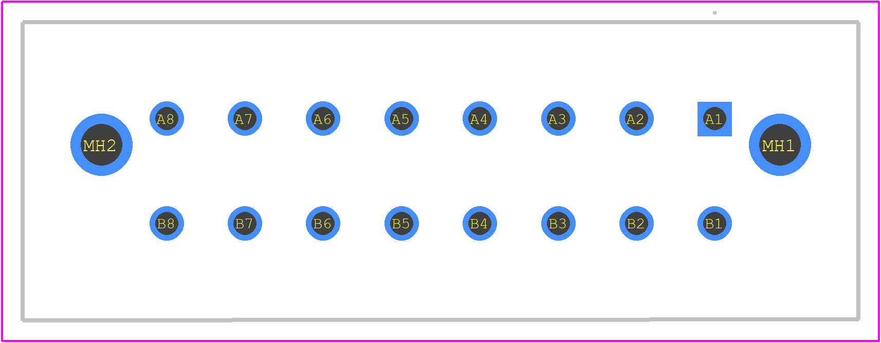 B16B-F31DK-GGR(LF)(AU) - JST (JAPAN SOLDERLESS TERMINALS) PCB footprint - Other - Other - B16B-F31DK-GGR(LF)(AU)-1