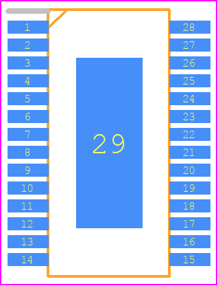 TPS54810PWP - Texas Instruments PCB footprint - Small Outline Packages - Small Outline Packages - PWP (R-PDSO-G28)_1