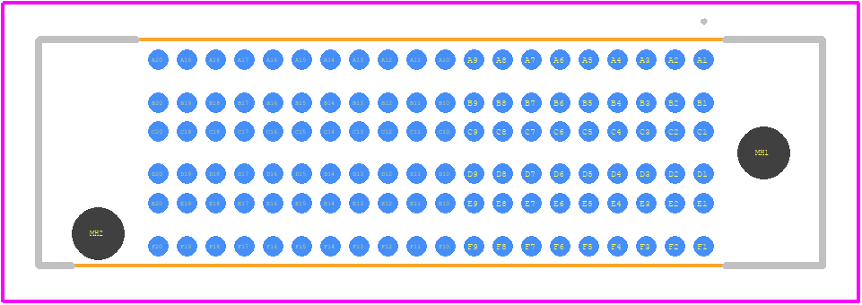 SEAM8-20-S02.0-S-06-3 - SAMTEC PCB footprint - Other - Other - SEAM8-20-S02.0-S-06-3-1