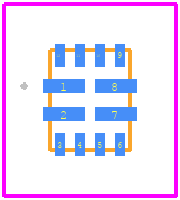 SLG59H1405V - Renesas Electronics PCB footprint - Other - Other - 12 Lead FC-QFN Package 2 mm x 2.5 mm