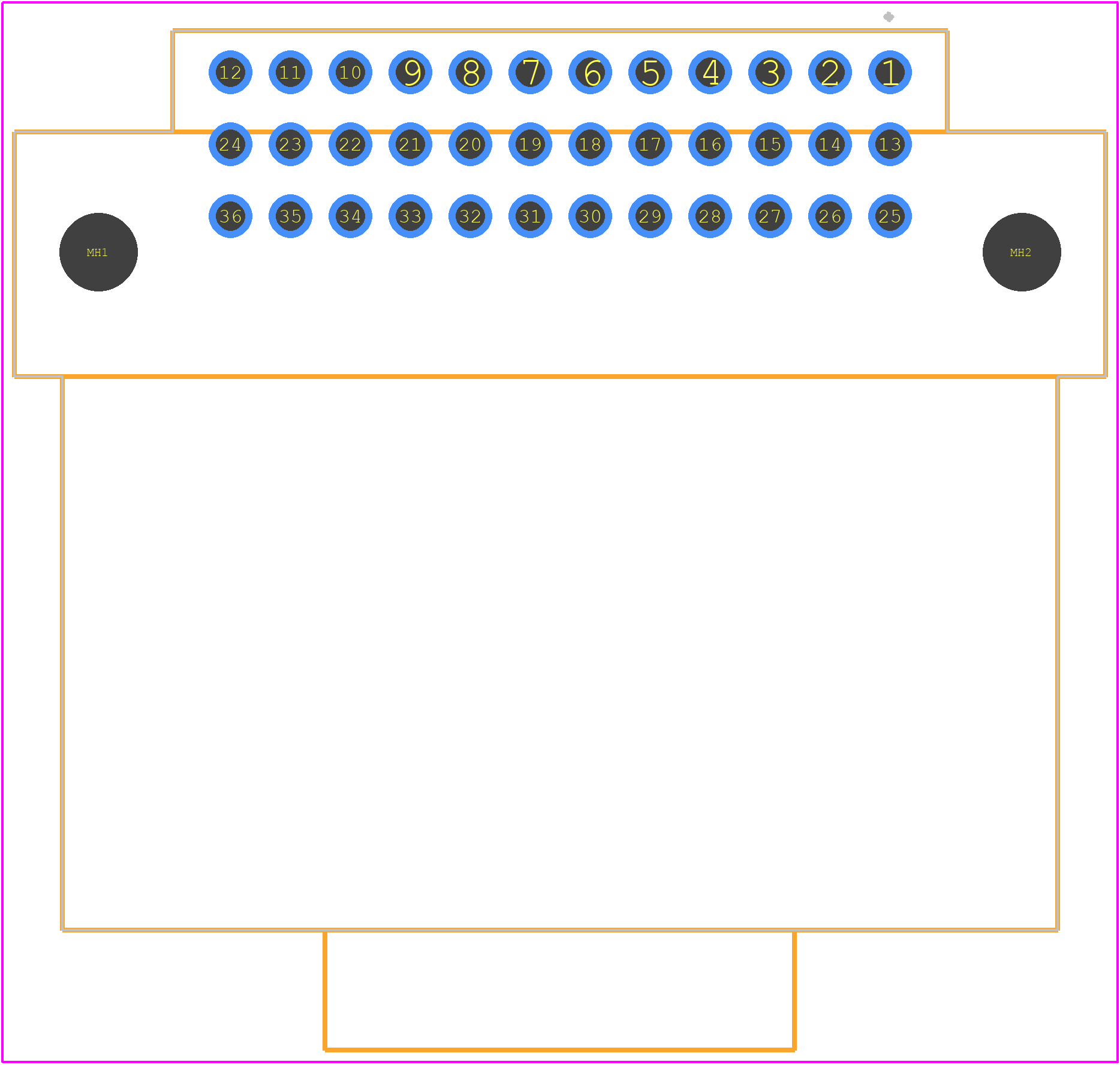 MX23A36NF1 - JAE PCB footprint - Other - Other - MX23A36NF1-1