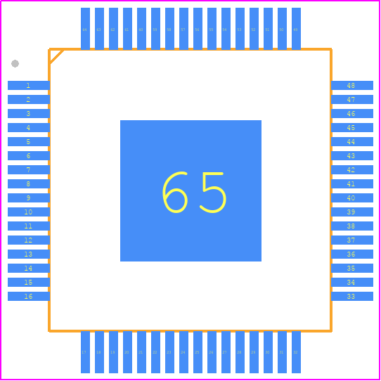TSB41AB2PAP - Texas Instruments PCB footprint - Quad Flat Packages - Quad Flat Packages - PAP (S-PQFP-G64)