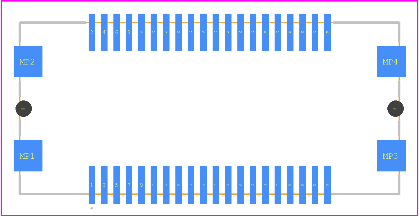 FX26-40P-1SV - Hirose PCB footprint - Other - Other - FX26-40P-1SV-2