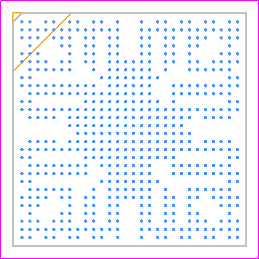 TCC8801 - TELECHIPS PCB footprint - BGA - BGA - BGA557
